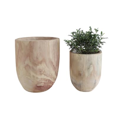 Paulownia Wood Planters - 13.5"L x 13.5"W x 15.8"H