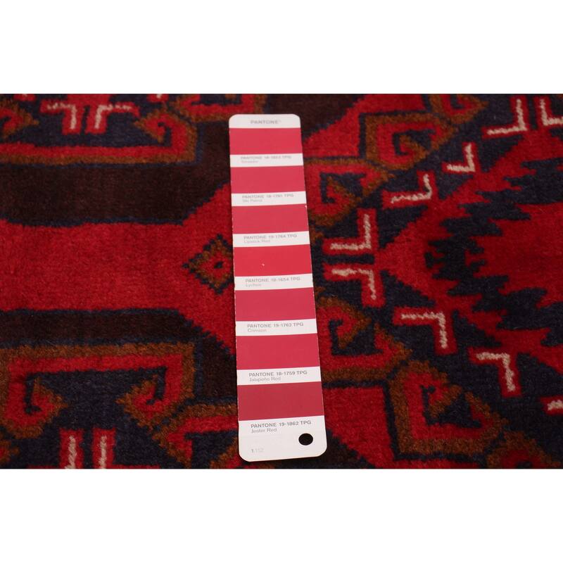 ECARPETGALLERY Hand-knotted Teimani Red Wool Rug - 3'8 x 6'4