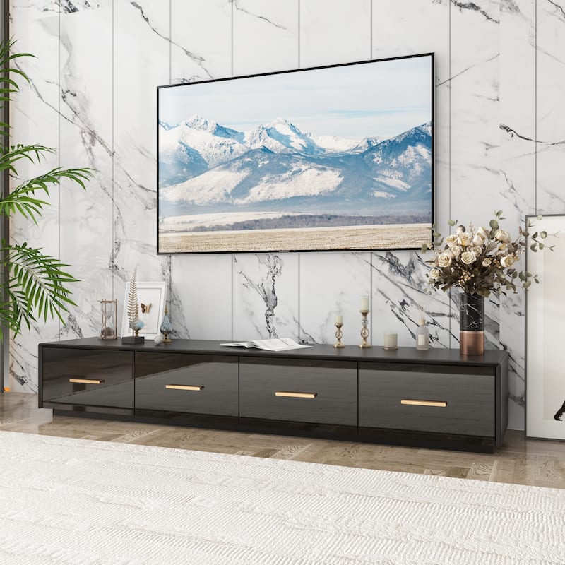 Multimedia Console Ample Storage Upgrade Your Living Room's Aesthetic - 70.9"