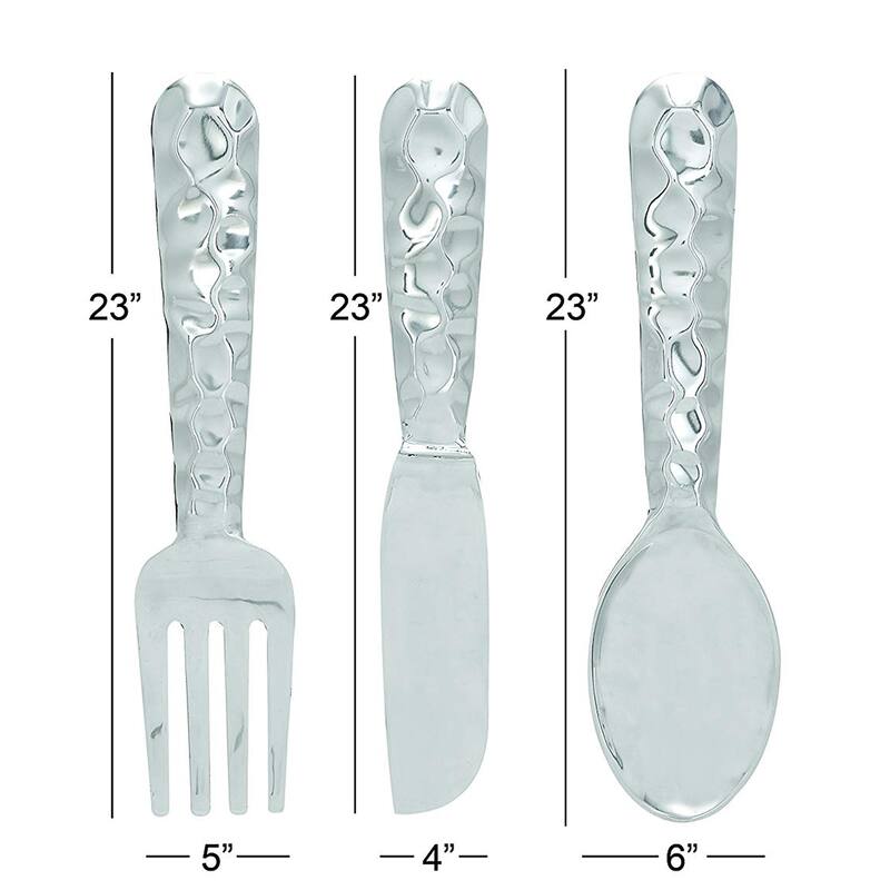 26169 Cutlery Wall Decor - Aluminum Utensil Set of 3