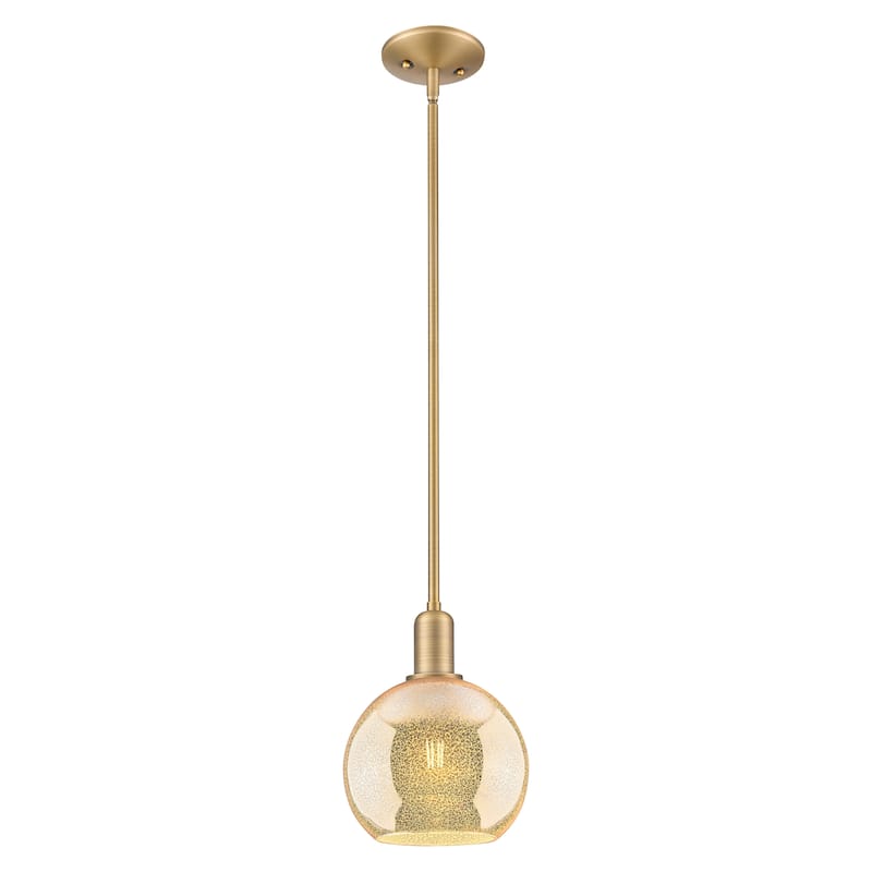 Innovations Lighting Endless Possibilities Arcadia - Athens - 1 Light 8" Stem Hung Mini Pendant - Mercury/Brushed Brass