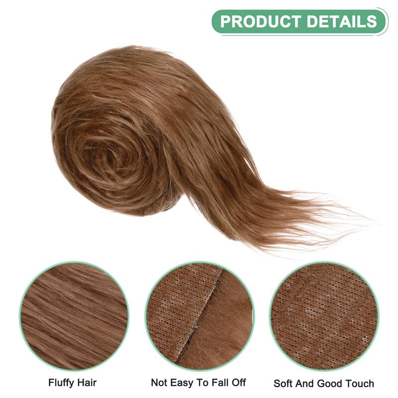 Faux Fur Fabric Precut Strips, for DIY Crafts Christmas - Brown - 59x2 Inch