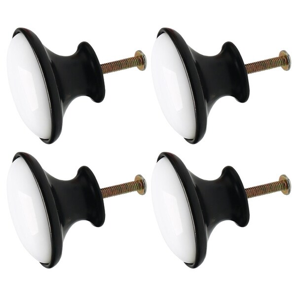 4pcs Ceramic Knobs Vintage Knob Drawer Oval Shaped Pull Handle Furniture Door Cabinet Cupboard Wardrobe Dresser Decoration #1
