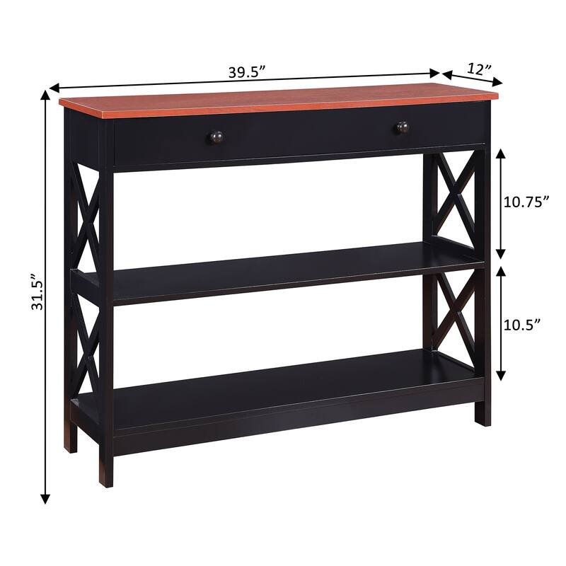 Convenience Concepts Oxford 1 Drawer Console Table with Shelves