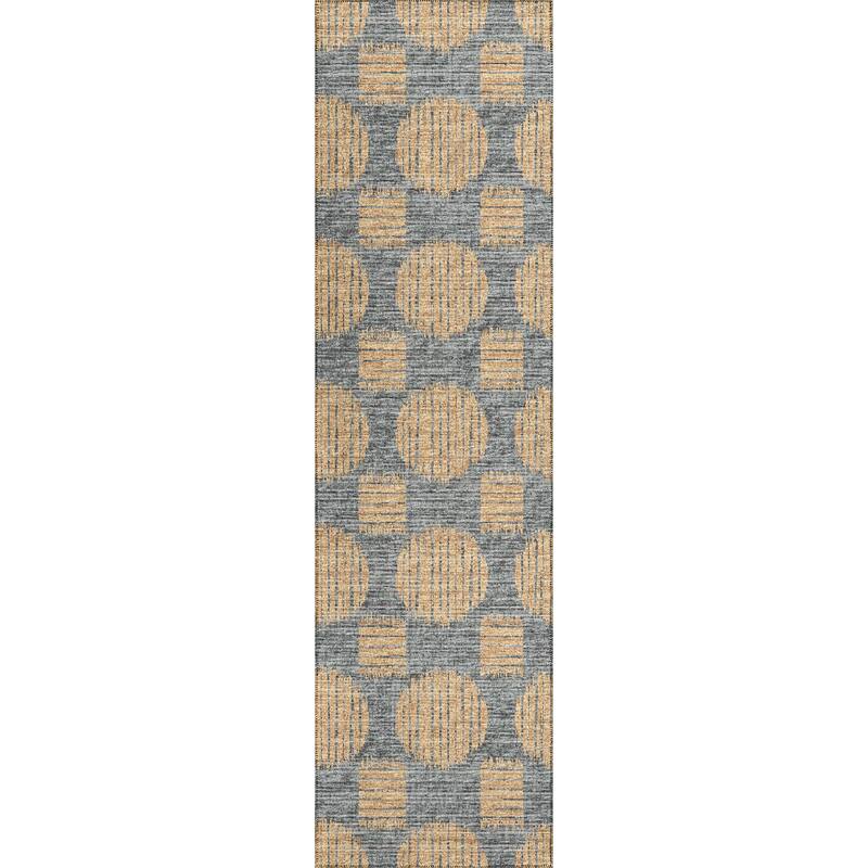 Indoor/ Outdoor Yuma Circles Washable Rug