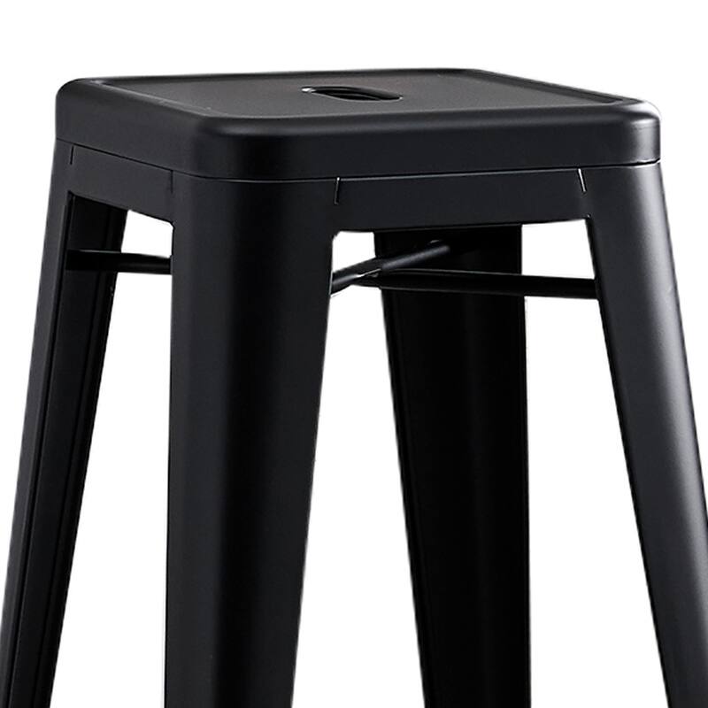 AC Pacific 30 In Metal Backless Barstool Set of 2