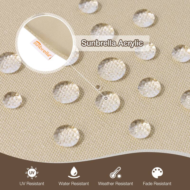 24''Wx24''Dx5.5''in Patio Sunbrella Outdoor Seat Cushions Set (Seat & Back)