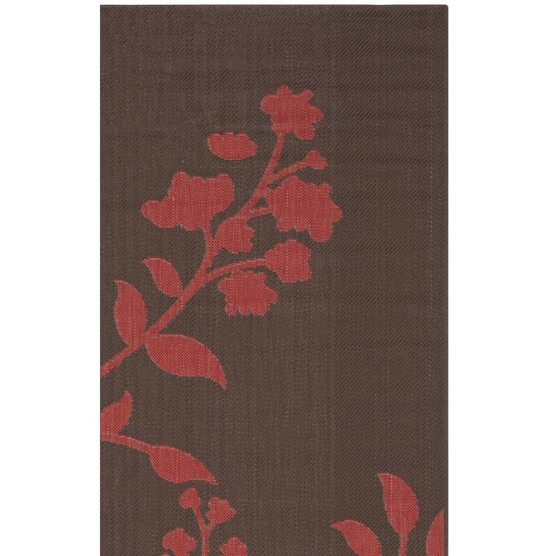 SAFAVIEH Courtyard Luann Botanical Indoor/ Outdoor Waterproof Patio Backyard Rug