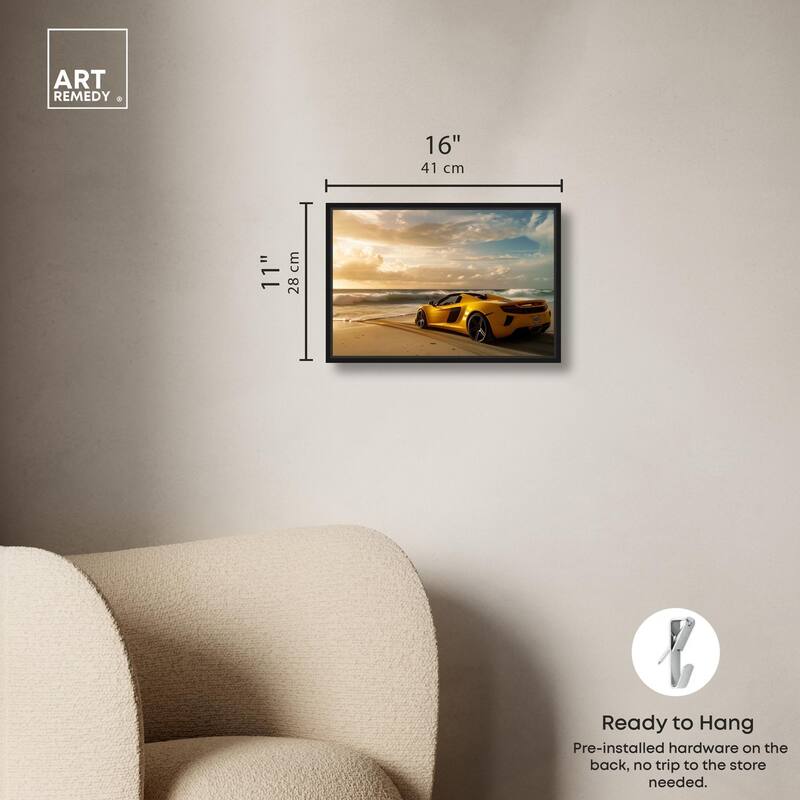 Beach Sports Car Canvas by Art Remedy