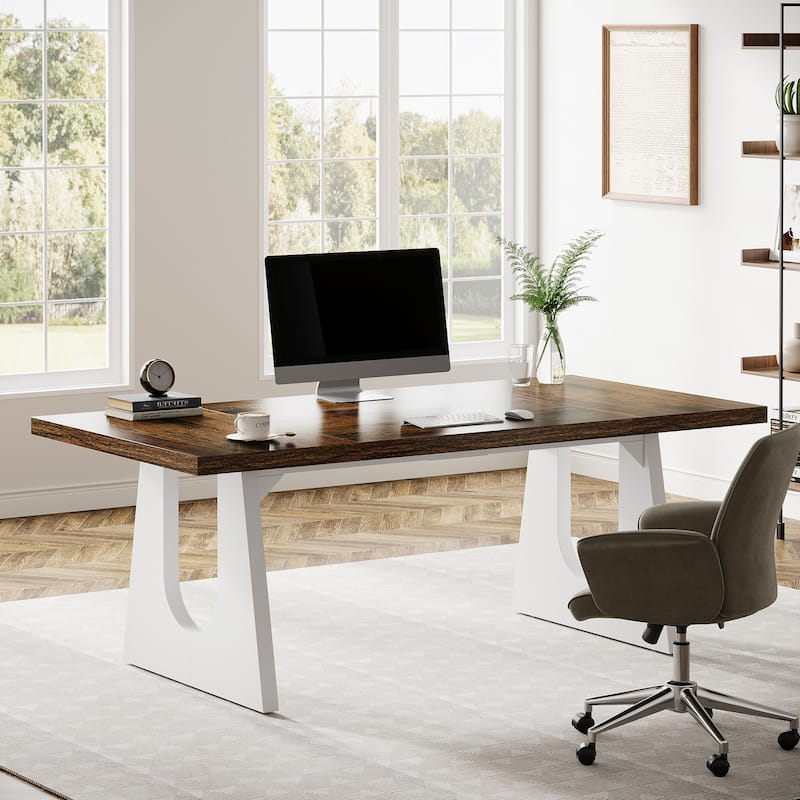 70.9 Inches Executive Desk Rectangular Computer Office Desk with Large Desktop