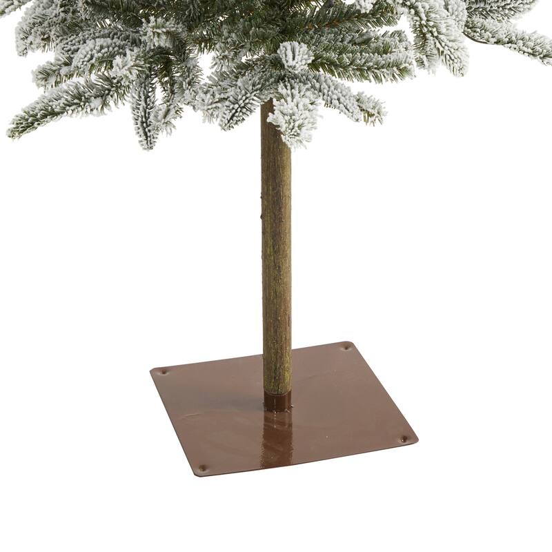 6.5Ft Pre-Lit Christmas Tree - Alpine Artificial Tree with Warm White Lights & Bendable Branches - Holiday Decor - 72