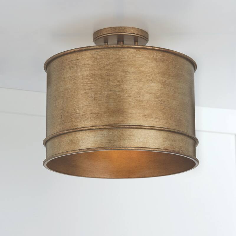 Nole 1-light Mystic Luster Convertible Pendant/ Semi-Flush Mount