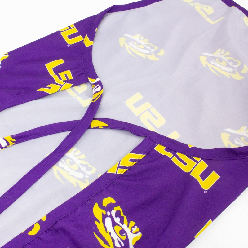 LSU Tigers Tailgating or Grilling Apron With 9" Pocket, Fully Adjustable