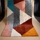 preview thumbnail 22 of 28, Merril Mid-century Modern Color Block Shag Area Rug