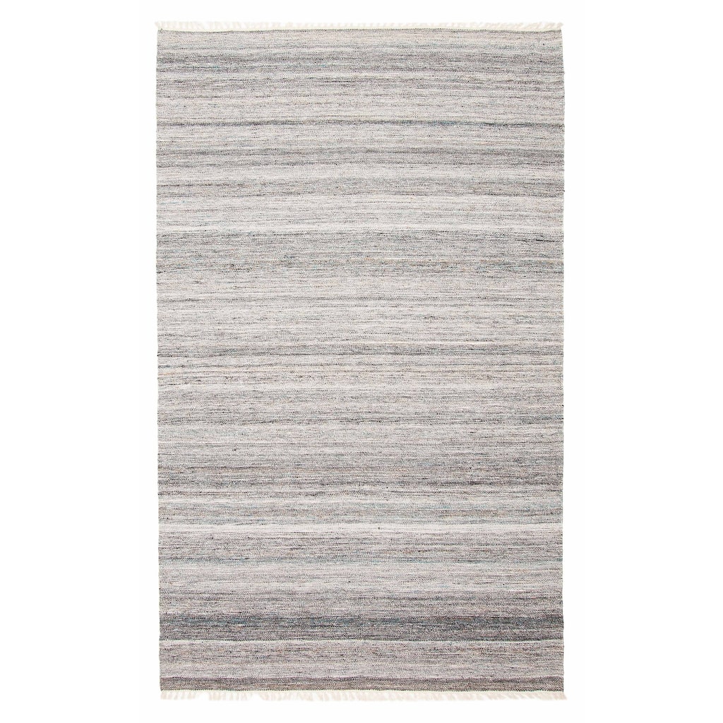 ECARPETGALLERY Flat-Weave Ankara FW Grey Wool Kilim - 5'0 x 8'1