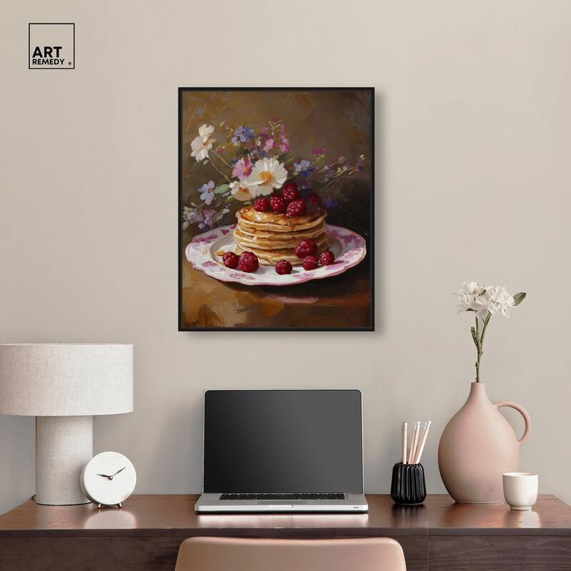 Raspberry Pancakes I Canvas by Art Remedy