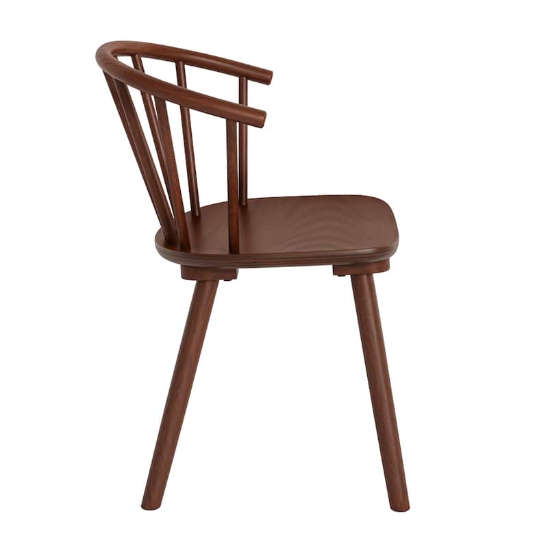 Wooden Dining Chairs with Spindle Backrest, Set of 2/4/6 Kitchen Chairs for Kitchen Island