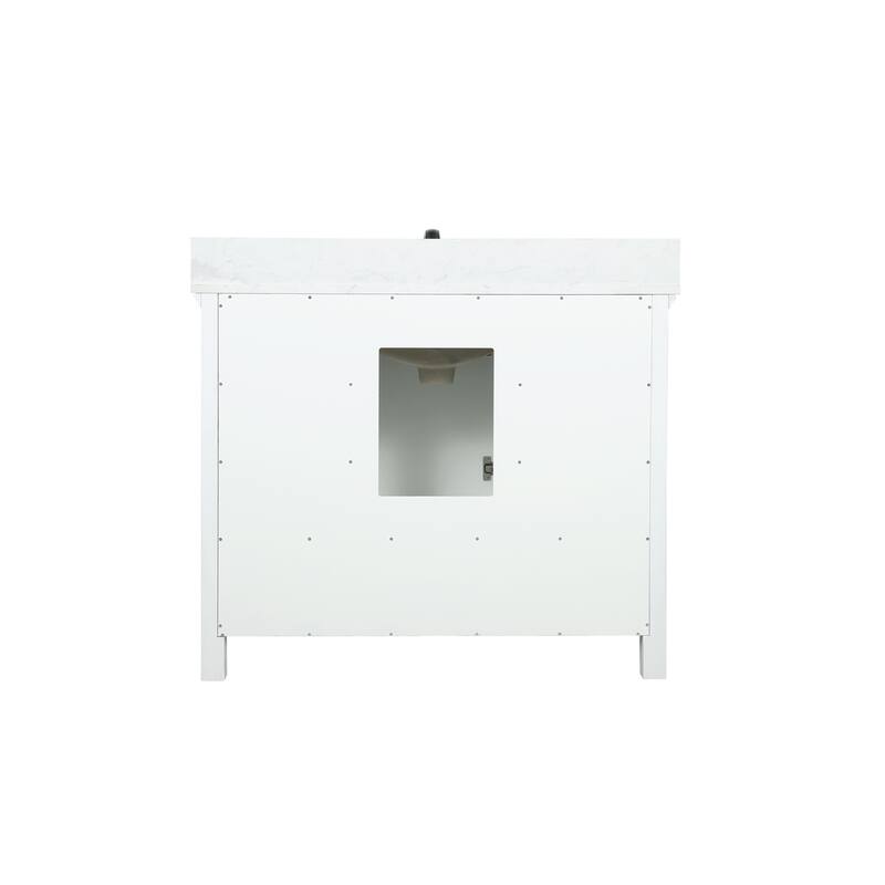 Altair Isla Single Bathroom Vanity Set and Aosta White Countertop without Mirror