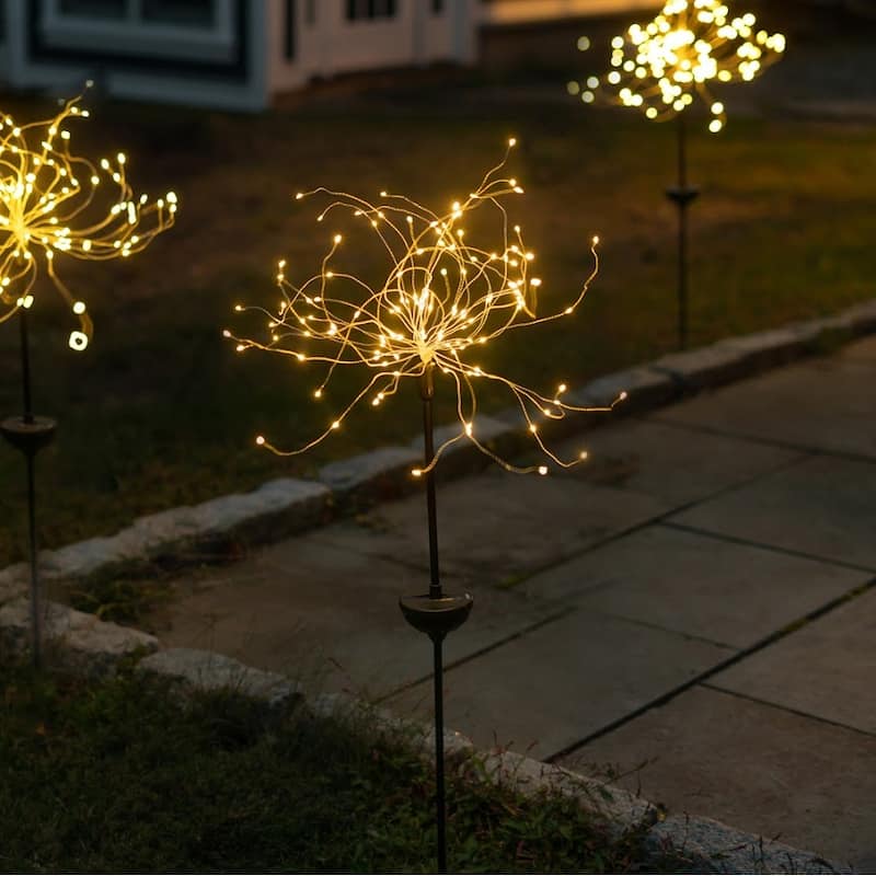 Solar LED Firework-Sparkler Garden Outdoor Christmas Holiday Stake Light