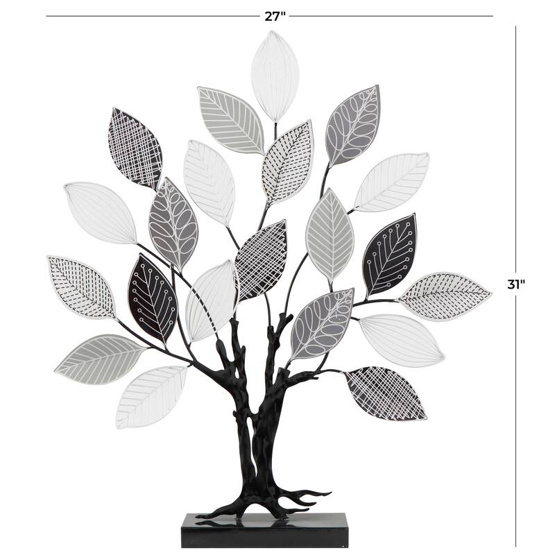 Black Metal Tree Decorative Sculpture
