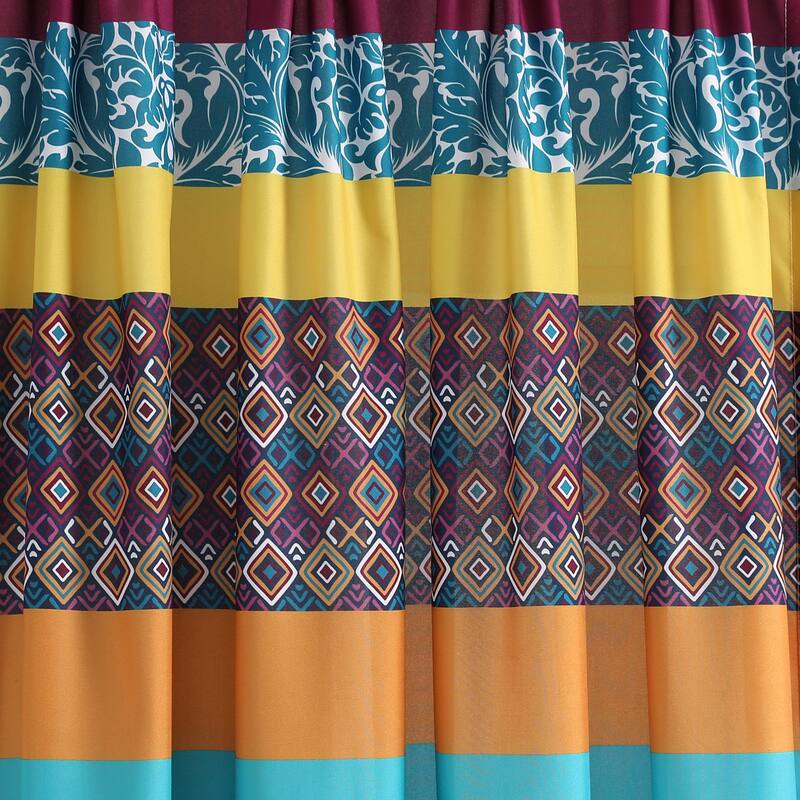 Lush Decor Boho Stripe Window Curtain Panel Pair