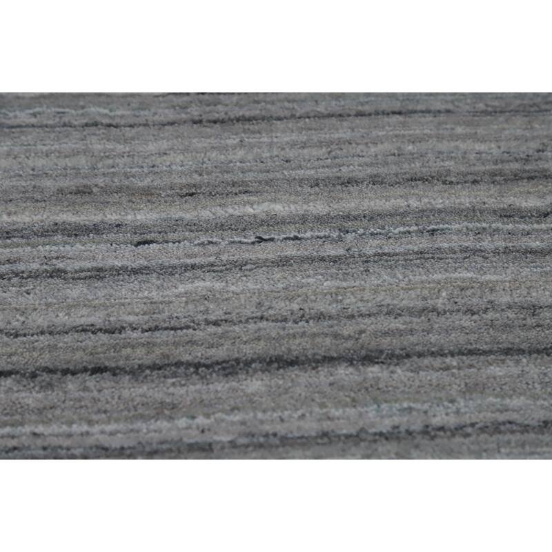 Hand Knotted Oriental 100% Wool Carpet Tribal Animal Pictorial Greys & Charcoal Gabbeh Area Rug - 12' 4'' X 9' 4''