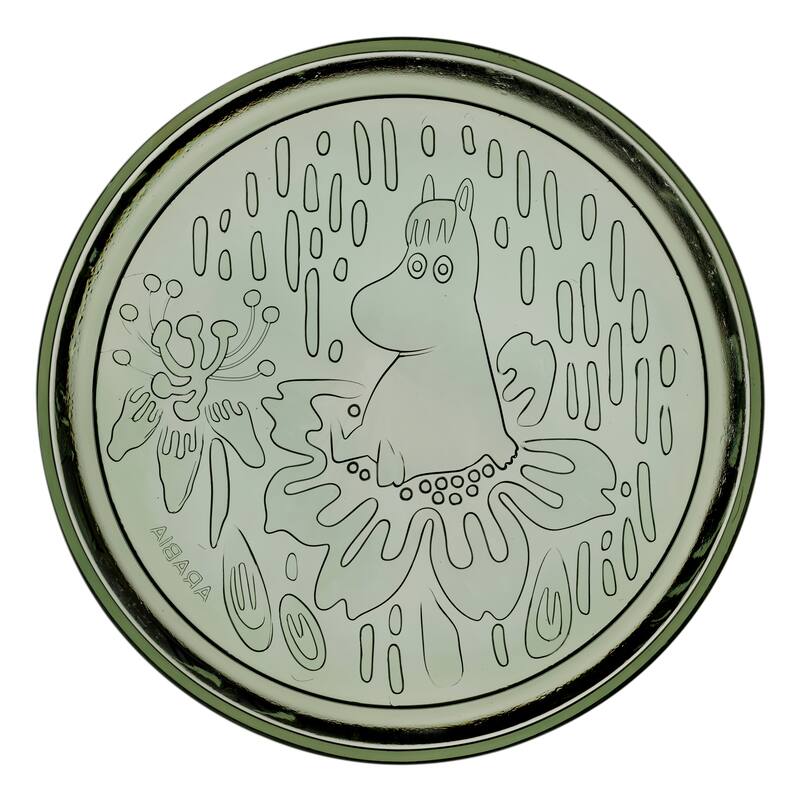 Moomin Glass Plate 6.1in - Green