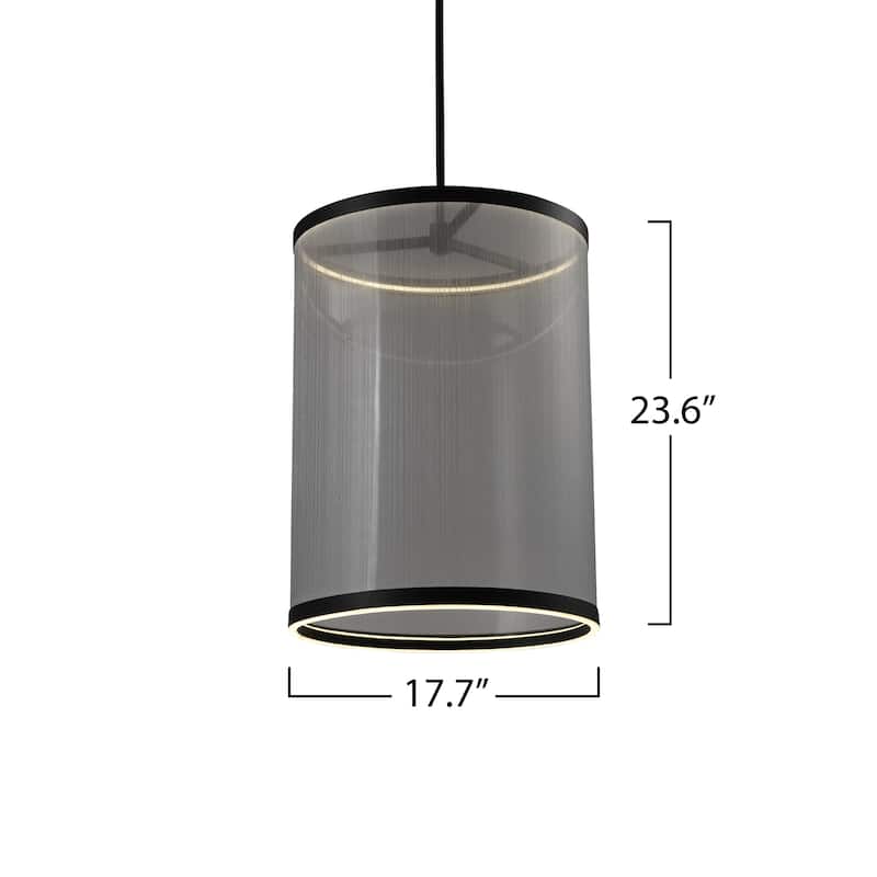 Artcraft Cora Integrated LED Pendant - Black Finish