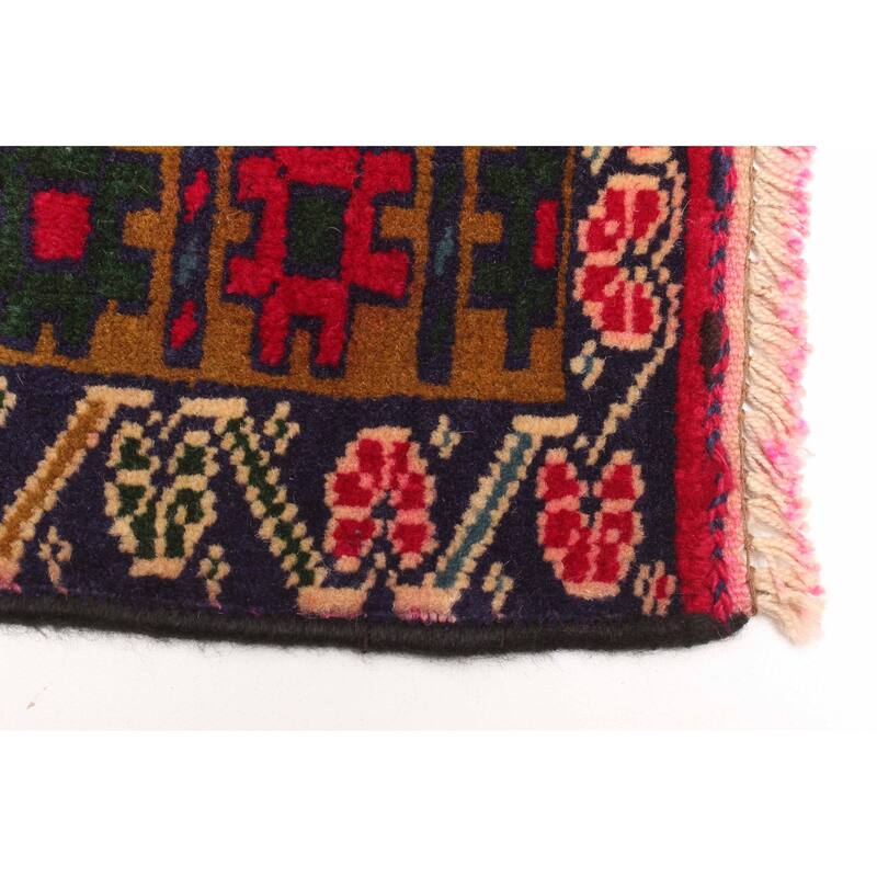 ECARPETGALLERY Hand-knotted Teimani Dark Navy Wool Rug - 2'7 x 4'6