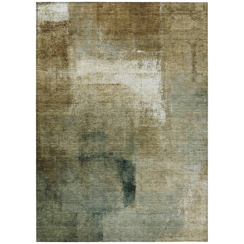 HomeRoots Abstract Transitional Rectangle Outdoor Rug