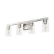 preview thumbnail 10 of 36, Hunter Hartland Bathroom Vanity Wall Light, Damp Rated - Transitional, Rustic, Contemporary - Clear Seeded Glass