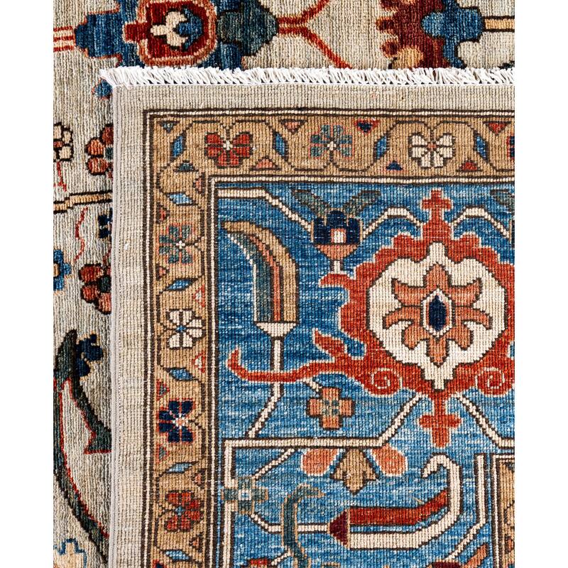 Serapi One-of-a-Kind Hand-Knotted Area Rug - Gray - 9' 0" x 11' 10"