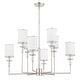 preview thumbnail 2 of 3, Hatfield 8 Light Polished Nickel Chandelier