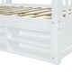 preview thumbnail 9 of 16, Full Wooden House Bed with Shelves and Mini-Cabinet - White/Gray