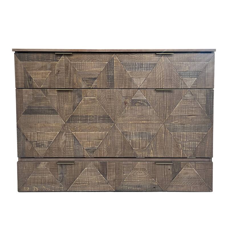 Farmhouse Style Queen Size Cabinet Murphy Bed with Charging Station and Large Storage Drawer