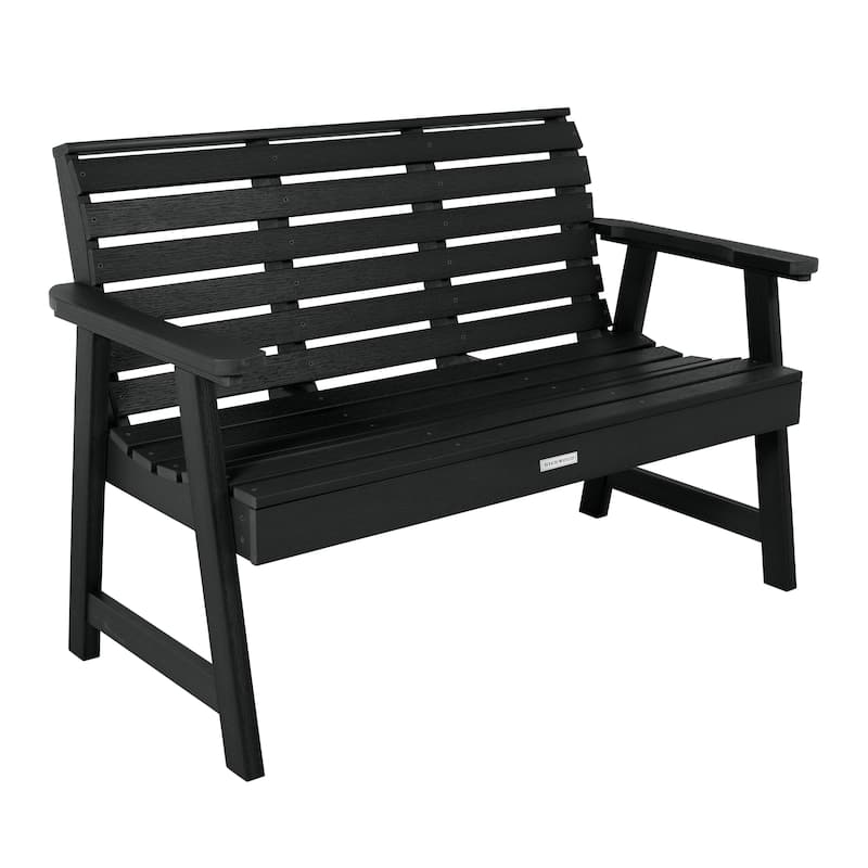 HIGHWOOD Weatherly Eco-Friendly 4-foot Garden Bench - Black