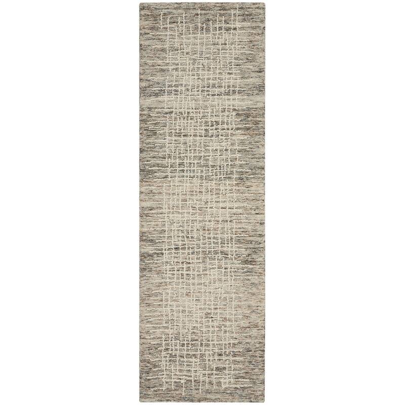 Farig Power Loomed Abstract Modern Soft Area Rug By HomeRoots - 90' X '27' X '0.5