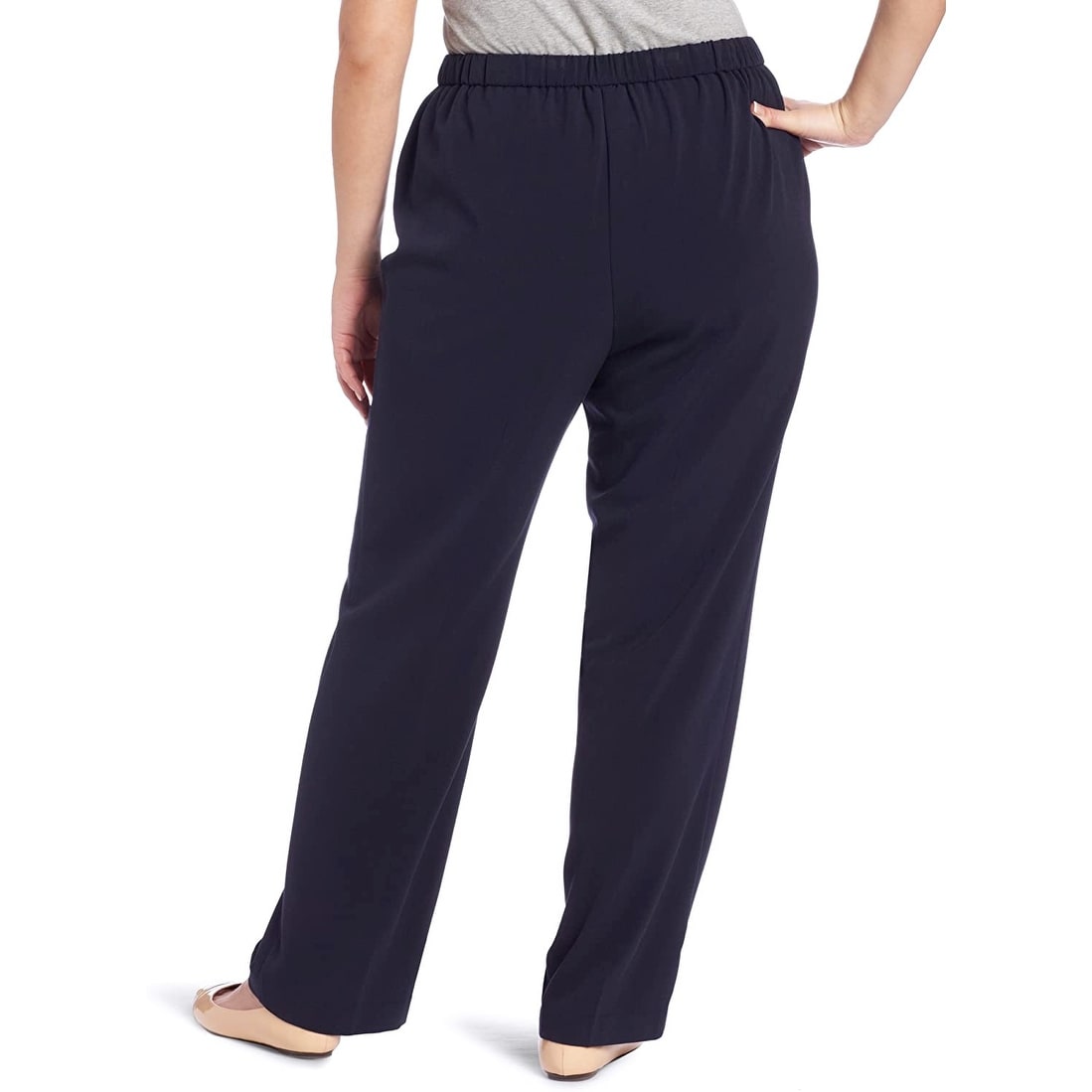 womens plus pull on dress pants