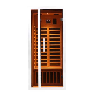 Vanity Art 1 or 2 Person Extendable Indoor FAR Infrared Sauna Bluetooth Compatible with 6 Carbon Heaters
