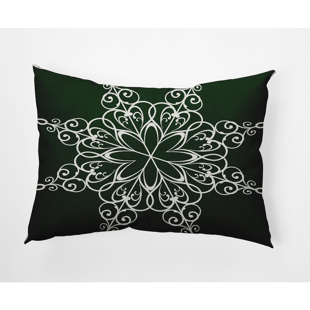 Snowflake Winter Soft Spun Polyester Decorative Throw Pillow