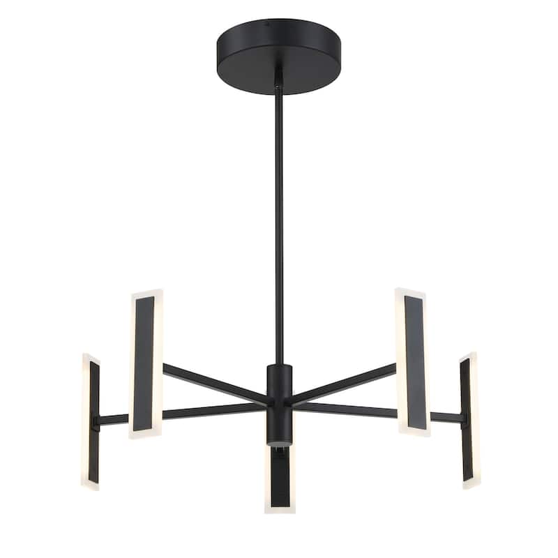 Kovacs P1415-L Edge 5 Light 25" Wide LED Abstract Chandelier
