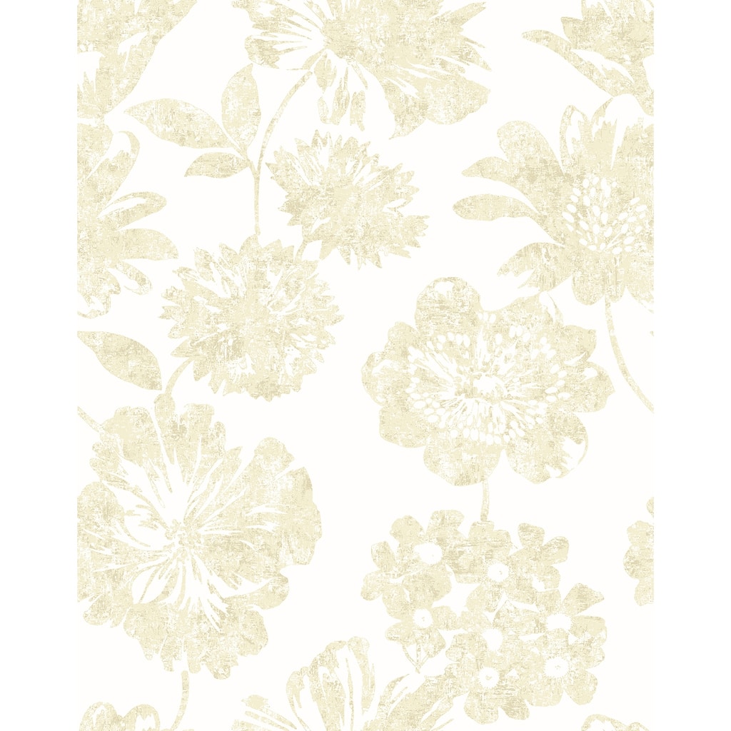 A-Street Prints Folia Beige Floral Wallpaper