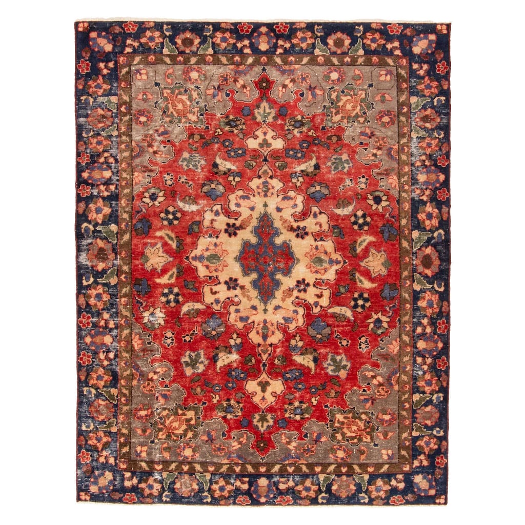 ECARPETGALLERY Hand-knotted Andelz Red Wool Rug - 4'8 x 6'0