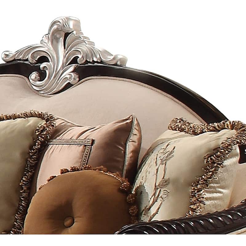 Leonardo Tan and Black 7-Pillow Sofa