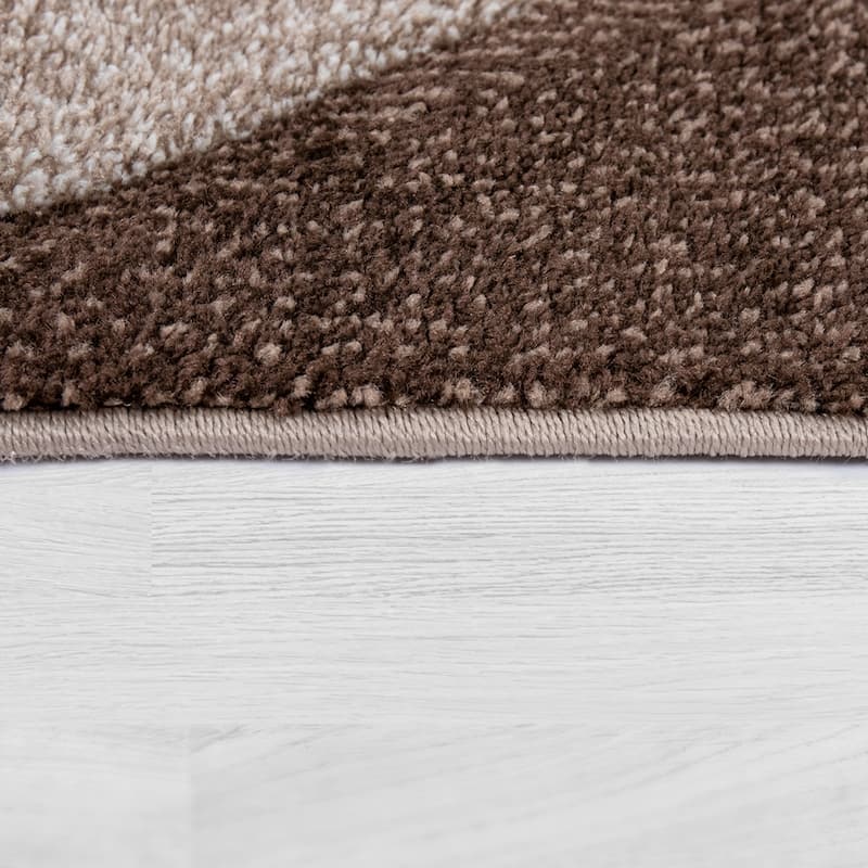Designer Area Rug modern geometric Pattern and Contour Cut in different Colors