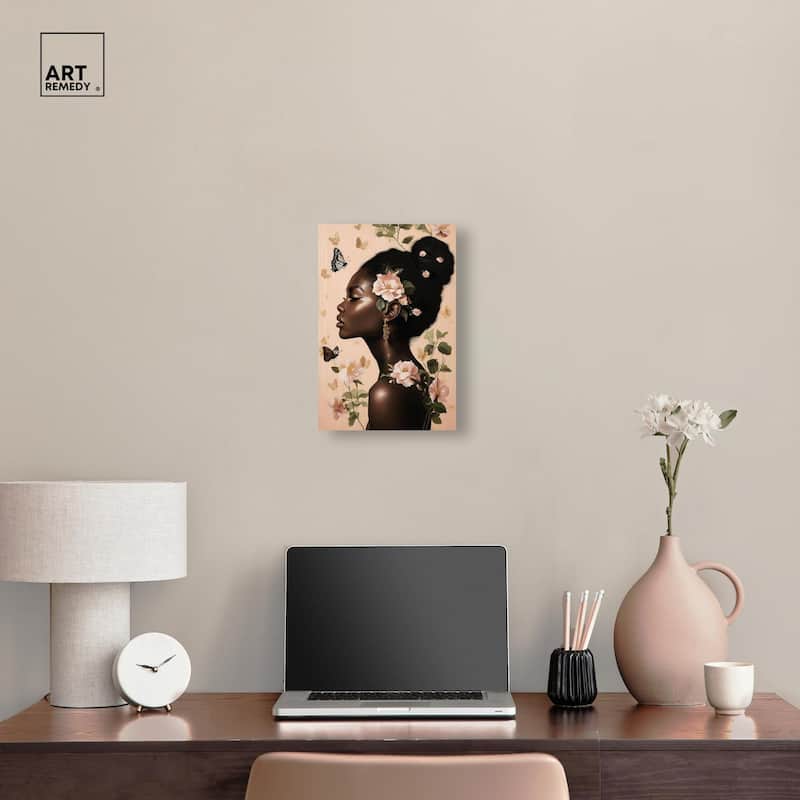 Apricot Whisper Canvas by Art Remedy, Gallery Wrapped