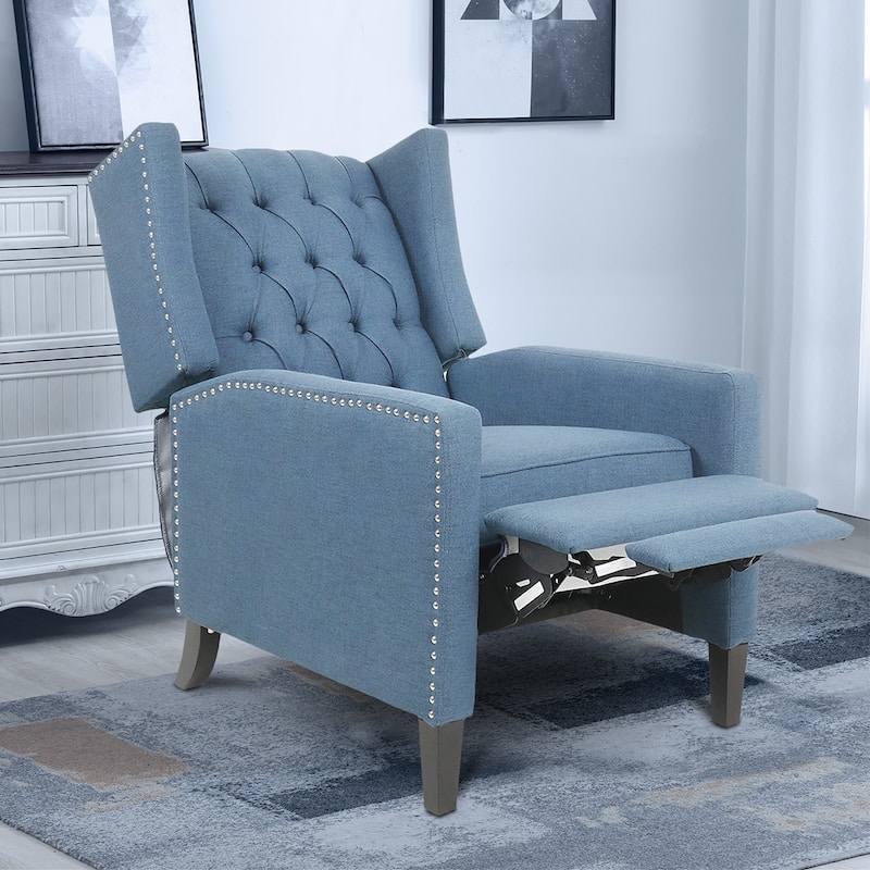 Merax Pushback Recliner Chair - Dark Blue