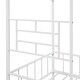 preview thumbnail 6 of 13, White Twin Size Metal House Bed Frame with Slatted Support