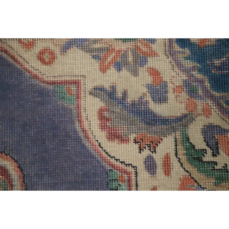 Hand Knotted Oriental 100% Wool Carpet Traditional Medallion Purples Tabriz Area Rug - 6' 5'' X 4' 4''