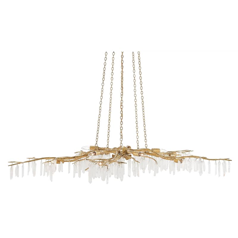 Currey & Company Forest Light Gold Chandelier - 8"h x 62"dia